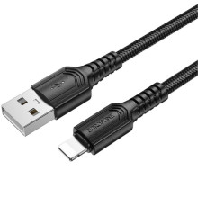 Дата кабель Borofone BX116 Certain USB to Lightning 2.4A (1m) – Чорний