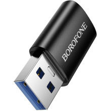 Перехідник Borofone BV26B USB Male to Type-C Female USB3.0 – Чорний