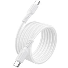 Дата кабель Borofone BX116 Certain Type-C to Type-C 60W (1m) – Білий