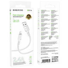 Дата кабель Borofone BX116 Certain USB to Lightning 2.4A (1m)