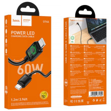 Дата кабель Hoco U146 Mundo Type-C to Type-C 60W (1.2m) – Чорний