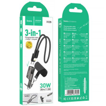 Дата кабель Hoco X126 Experto Type-C to Lightning 30W + Phone Holder & Lanyard (0.35m) – Чорний