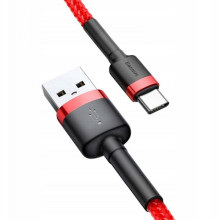 Дата кабель Baseus Cafule Type-C Cable 3A (1m) (CATKLF-B) (Червоний)