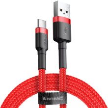 Дата кабель Baseus Cafule Type-C Cable 2A (2m) (CATKLF-C) (Червоний)