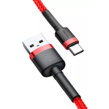 Дата кабель Baseus Cafule Type-C Cable 2A (2m) (CATKLF-C) – Червоний