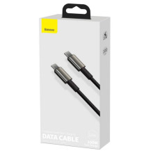 Дата кабель Baseus Tungsten Gold Type-C to Type-C Cable 100W (1m) (CATWJ-01) – Чорний