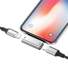 Переходник Hoco LS24 Lightning to lightning audio/lightning