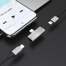 Переходник Hoco LS24 Lightning to lightning audio/lightning