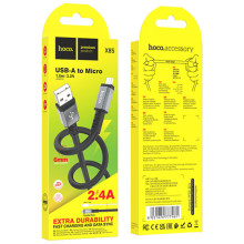 Дата кабель Hoco X85 Strength USB to MicroUSB (1m) – Черный