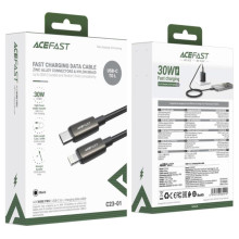 Дата кабель Acefast C23-01 Type-C to Lightning 30W (1.2m) – Чорний