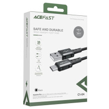 Дата кабель Acefast C1-04 USB to Type-C 3A (1.2m) – Чорний