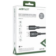 Дата кабель Acefast C17-04 USB to Type-C 3A (1.2m) – Чорний
