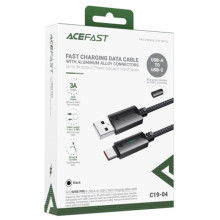 Дата кабель Acefast C19-04 USB to Type-C 3A (1.2m) – Черный