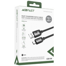 Дата кабель Acefast C20-04 USB to Type-C 3A (1.2m) – Черный