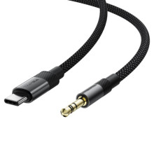 Аудио кабель Aux Acefast J11 (Type-C to AUX 3.5mm plug) (1m) – Черный