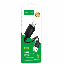Дата кабель Hoco X73 Ferry USB to Lightning 2.4A (1m) – Черный