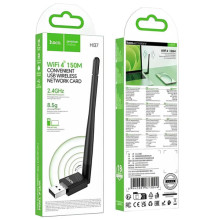 WiFi адаптер Hoco HI37 WiFi4 USB External Antenna 150Mbps – Чорний