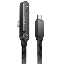 Дата кабель Hoco U150 Exquisite side plug and stand Type-C to Type-C 60W (1.2m)