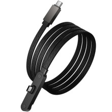 Дата кабель Hoco U150 Exquisite side plug and stand Type-C to Type-C 60W (1.2m) – Чорний