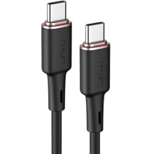 Дата кабель Acefast C2-03 USB-C to USB-C zinc alloy silicone (1.2m) – Чорний