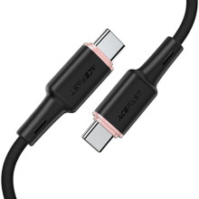 Дата кабель Acefast C2-03 USB-C to USB-C zinc alloy silicone (1.2m) – Чорний