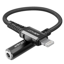 Перехідник Acefast MFI C1-05 Lightning to 3.5mm aluminum alloy – Чорний