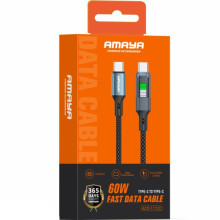 Дата кабель Amaya 111CC Type-C to Type-C 60W (1.2m) – Черный