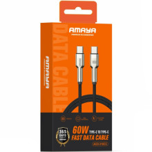 Дата кабель Amaya 310CC Type-C to Type-C 60W (1m) – Brown