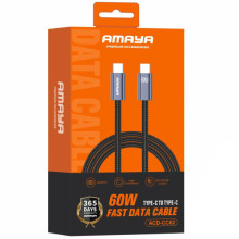 Дата кабель Amaya CC62 Type-C to Type-C 60W (2m) – Серый