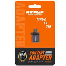 Переходник Amaya 01UC Type-C Male to USB Female USB3.0 – Серый