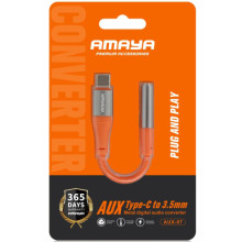 Переходник Amaya AUX-07 Type-C to 3.5mm – Оранжевый