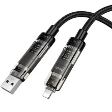 Дата кабель Hoco U151 Goldsmith 4in1 Type-C to USB/Type-C to Lightning 240W (1.2m)