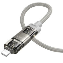 Дата кабель Hoco U151 Goldsmith 4in1 Type-C to USB/Type-C to Lightning 240W (1.2m) – Серый
