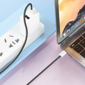 Дата кабель Hoco X104 Source 60W Type-C to Type-C (2m) – Чорний