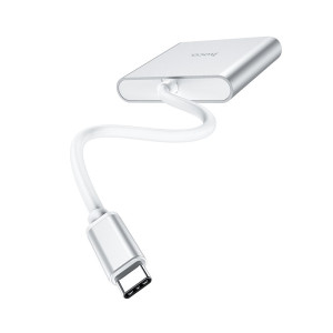 Переходник HUB Hoco HB14 Type-C to USB3.0+HDMI+PD – Стальной