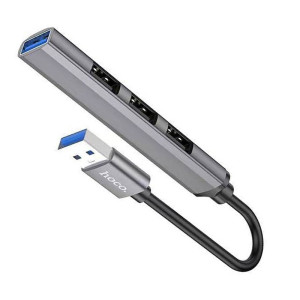Переходник Hoco HB26 4in1 (USB to USB3.0+USB2.0*3) – Серый