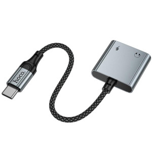 Переходник Hoco UPA34 Type-C to Type-C + 3.5mm – Серый