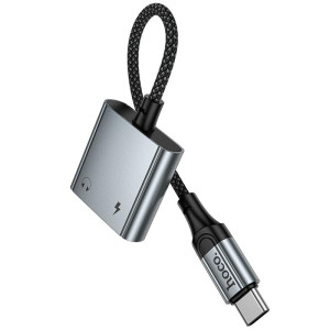 Переходник Hoco UPA34A Type-C to Type-C*2 – Серый