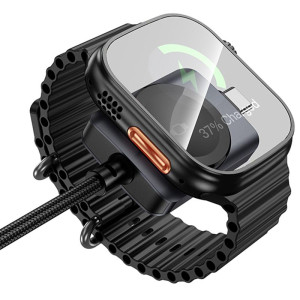 Дата кабель Hoco CW66 2in1 Type-C to iWatch/Type-C PD100W (1.2m) – Черный