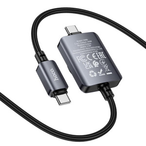 Дата кабель Hoco CW66 2in1 Type-C to iWatch/Type-C PD100W (1.2m) – Черный