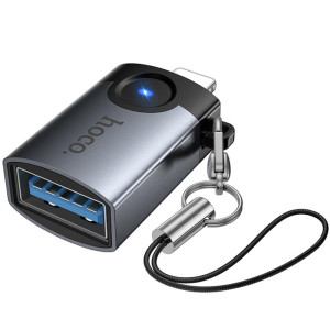 Переходник Hoco UA46 Lightning Male to USB Female USB2.0 – Серый