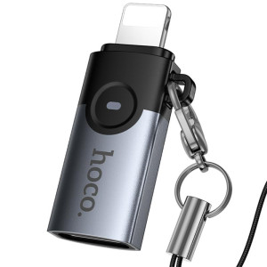 Переходник Hoco UA46A Lightning Male to Type-C Female – Серый