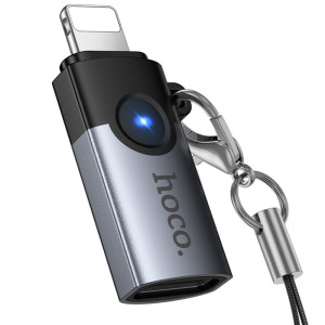 Переходник Hoco UA46A Lightning Male to Type-C Female – Серый