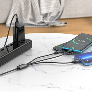 Дата кабель Borofone BX72 USB to 3in1 (1m) – Черный