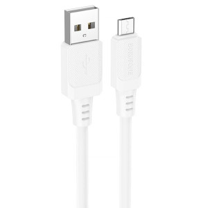 Дата кабель Borofone BX115 Lotto USB to MicroUSB 2.4A (1m) – Білий