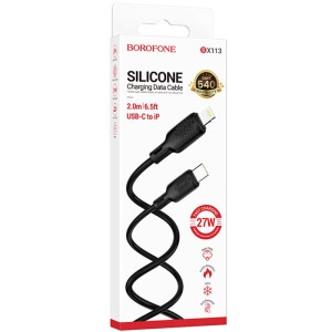 Дата кабель Borofone BX113 Lenny Type-C to Lightning 27W (2m) – Черный