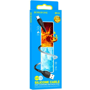 Дата кабель Borofone BX86 Advantage USB to MicroUSB 2.4A (1m) – Черный