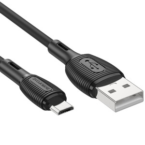 Дата кабель Borofone BX86 Advantage USB to MicroUSB 2.4A (1m) – Черный