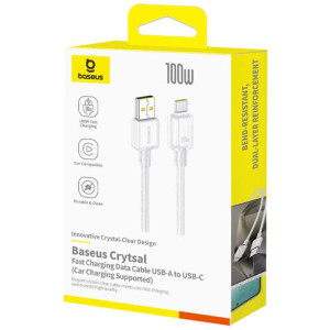 Дата кабель Baseus Crystal USB to Type-C 100W (2m) (E04279)