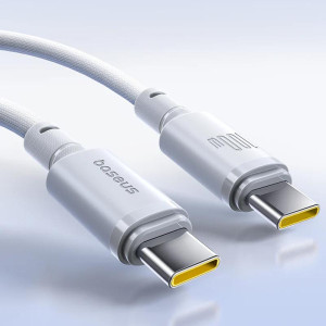 Дата кабель Baseus New Braided Type-C to Type-C 100W (1m) (E0426) – Белый